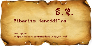 Bibarits Menodóra névjegykártya